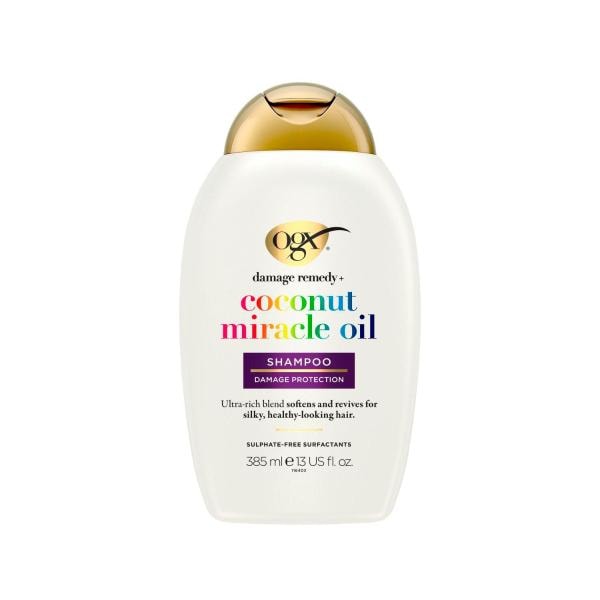 Ogx Extra Strength Damage Remedy + Hydrating & Repairing Coconut Miracle Oil Shampoo For Damaged & Dry Hair | 385mL