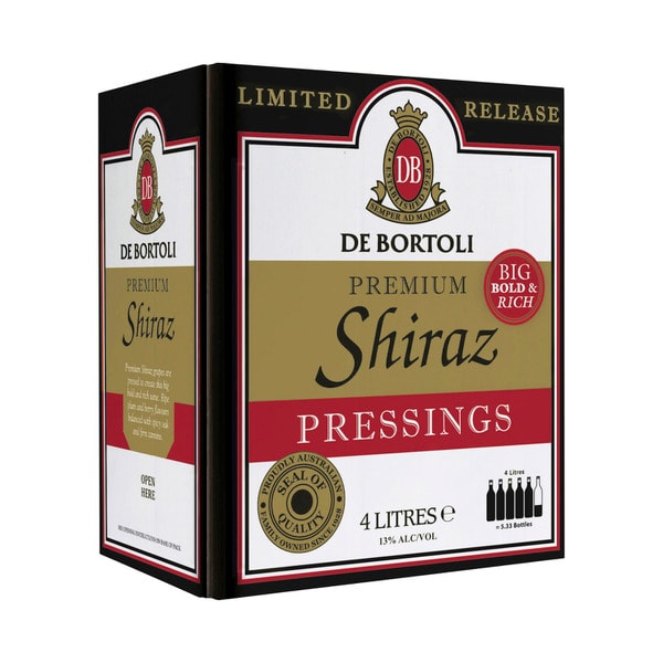 De Bortoli Premium Shiraz 'Pressings' Cask 4 Litre | 1 Each