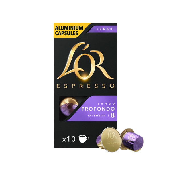 L'OR Espresso Lungo Profondo Intensity 8 Coffee Capsules 52g | 10 pack