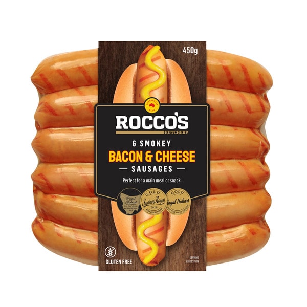 Rocco's Smokey Bacon & Cheese Sausages | 450g
