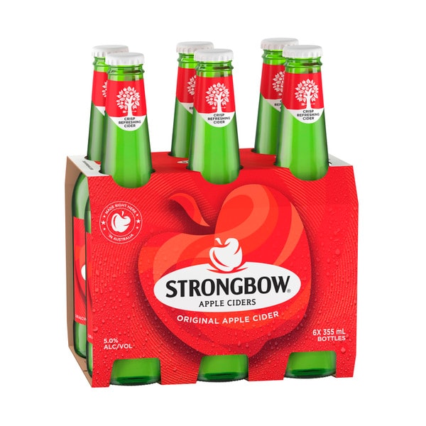 Strongbow Original Apple Cider Bottle 355mL | 6 Pack