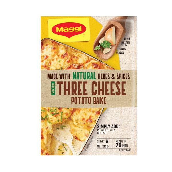 Maggi Gluten Free Side Dishes Three Cheese Potato Bake | 21g