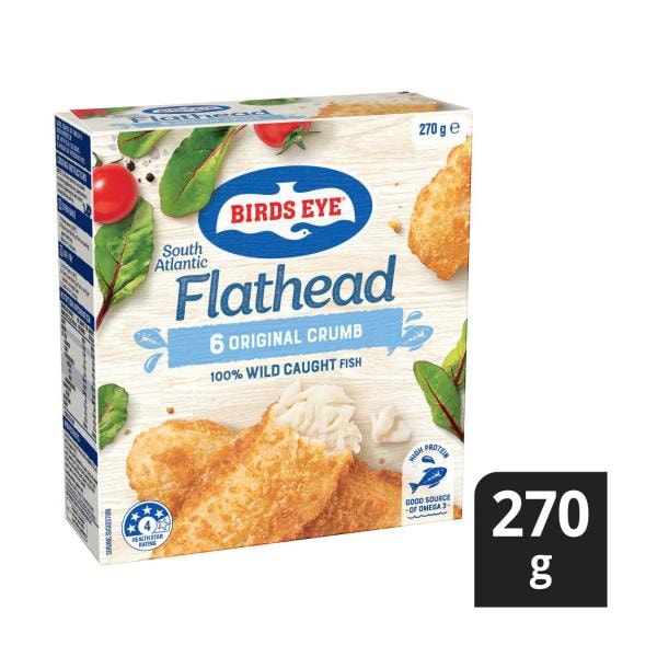 Birds Eye Frozen Mild Flavour Flathead Crumb 6 Pack | 270g