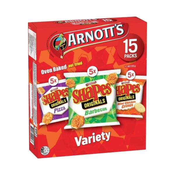 Arnott's Shapes Multipack Variety 15 Pack | 375g