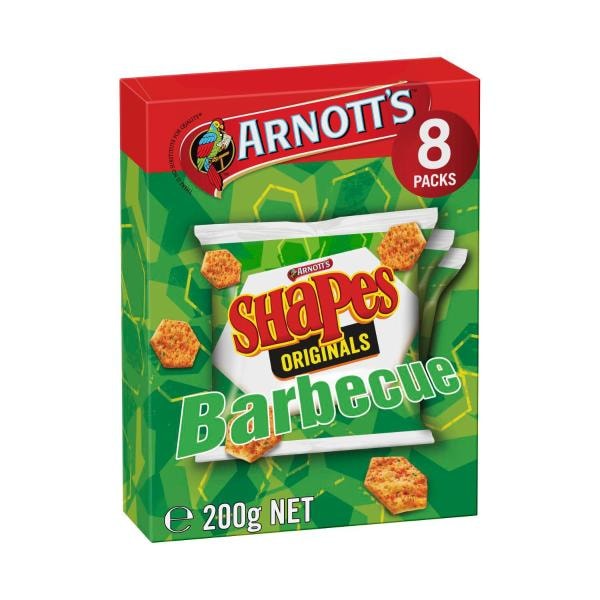 Arnott's Shapes Multipack Original BBQ 8 Pack | 200g