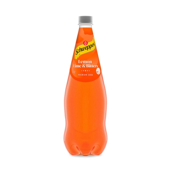Schweppes Lemon Lime Bitters Soft Drink Classic Mixers Bottle | 1.1L