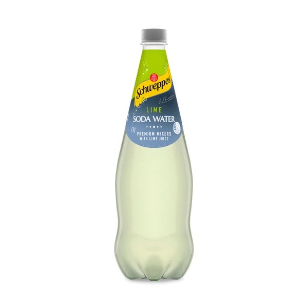 Schweppes Lime Soda Water with Lime Juice Bottle | 1.1L