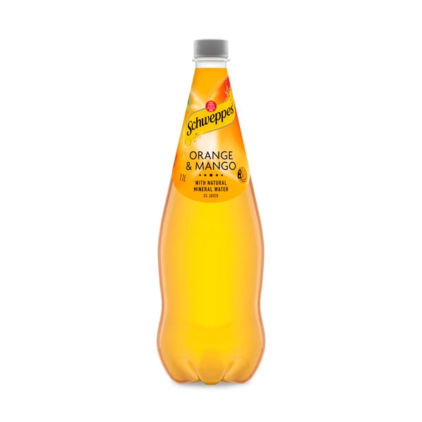 Schweppes Orange Mango Natural Mineral Water Bottle | 1.1L