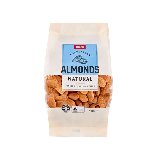 Coles Natural Almonds Prepacked | 350g