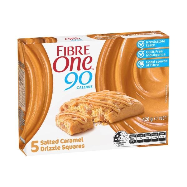 Fibre One Salted Caramel Squares 5 pack | 120g