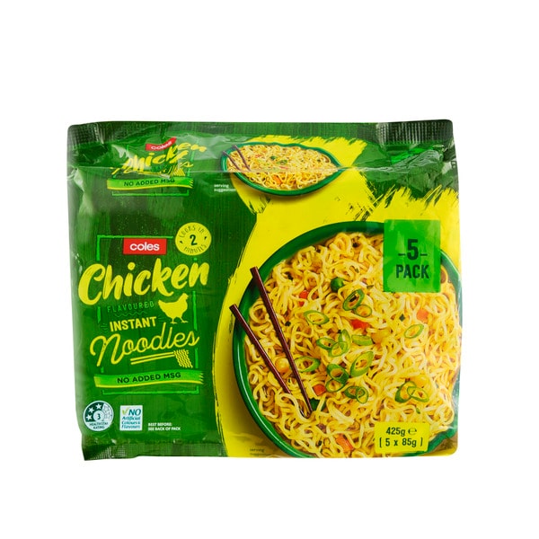 Coles Chicken Instant Noodles 5x85g | 425g