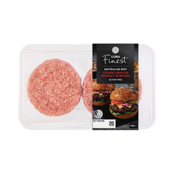Coles Finest Beef With Brisket Burger | 600g