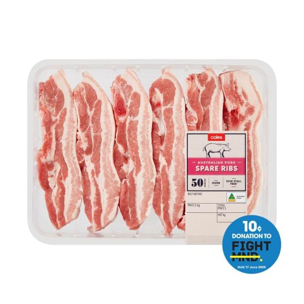 Coles Pork Spare Ribs | approx. 950g