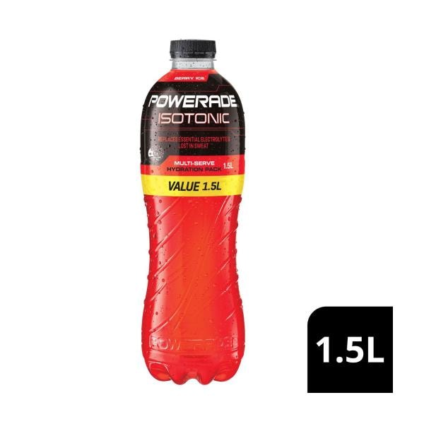Powerade Isotonic Berry Ice Sports Drink Flat Cap | 1.5L