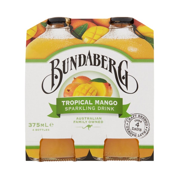 Bundaberg Brewed Drink Tropical Mango 4x375mL | 4 pack