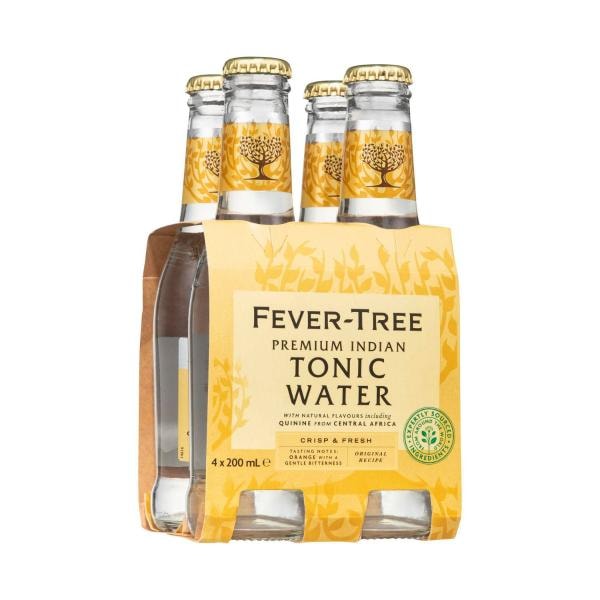 Fever-Tree Premium Mixers Indian Tonic Water 4x200mL | 4 pack