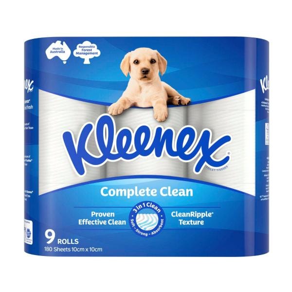 Kleenex Complete Clean Toilet Paper | 9 pack