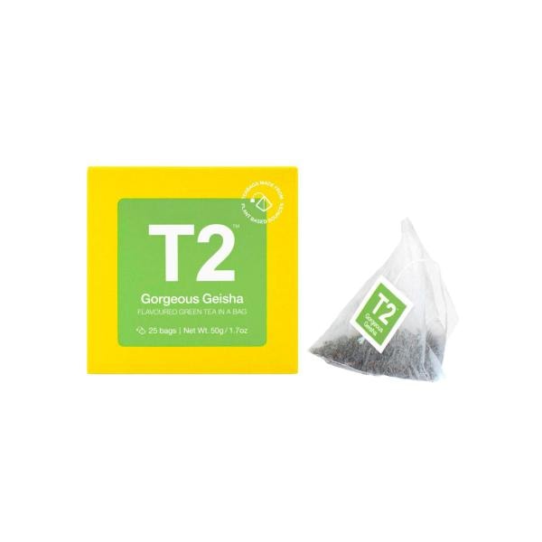 T2 Gorgeous Geisha Flavoured Green Tea Bags 25 pack | 50g