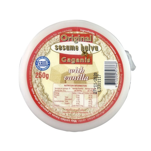 Gaganis Original Sesame Halva with Vanilla | 250g
