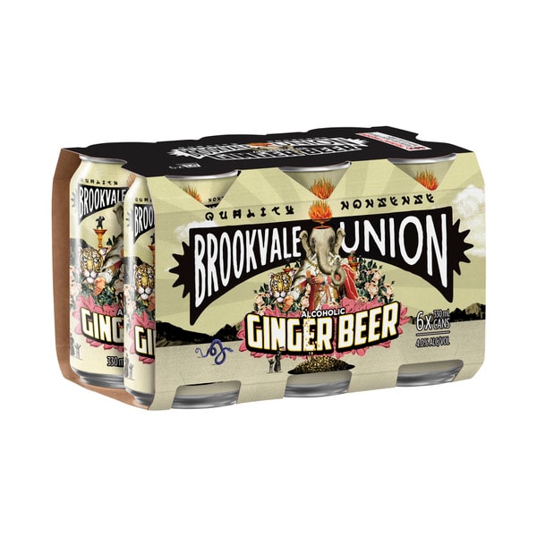 Brookvale Union Ginger Beer Can 330mL | 6 Pack
