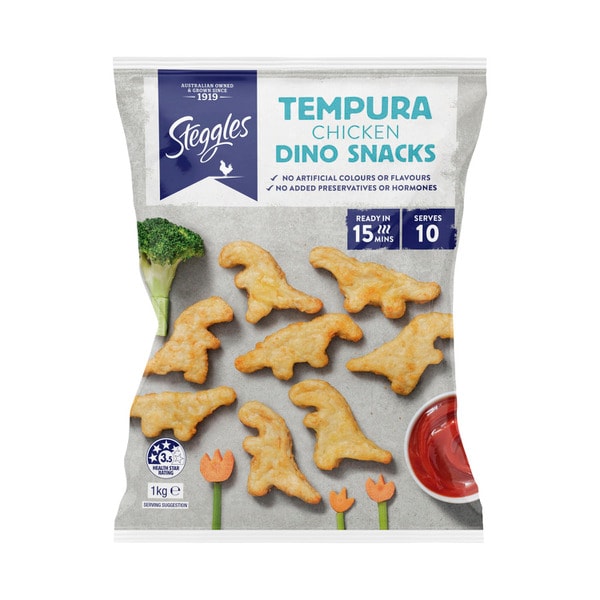 Steggles Frozen Chicken Dino Snacks | 1kg