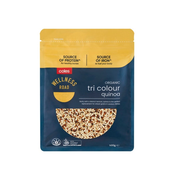 Coles Wellness Road Organic Tri Colour Quinoa | 500g