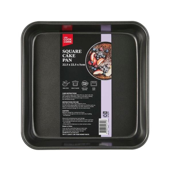 Cook & Dine Square Cake Tin 24cm | 1 each