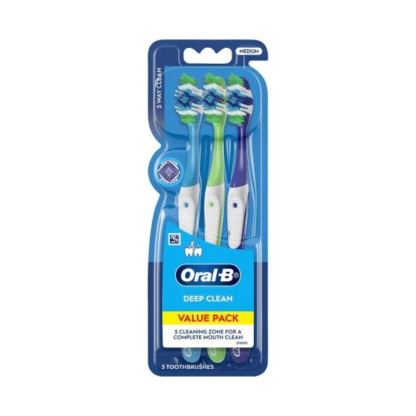 Oral B Complete 5 Way Clean Medium Toothbrush | 3 pack