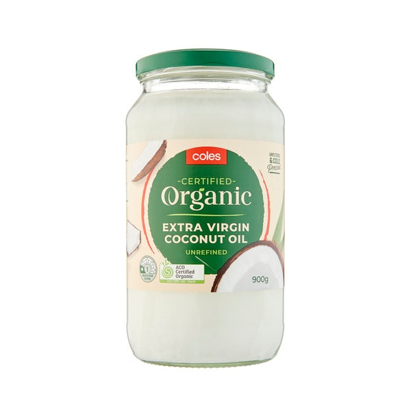 Coles Unrefined Organic Extra Virgin Coconut Oil | 900g