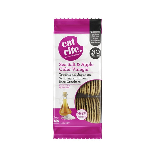 Eatrite Sea Salt & Apple Cider Vinegar Brown Rice Cracker | 100g