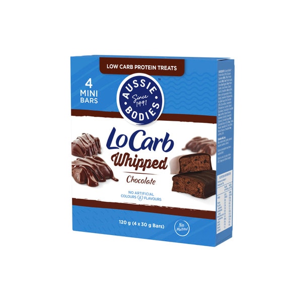 Aussie Bodies Lo Carb Whip'd Chocolate Flavour Protein Bar | 120g