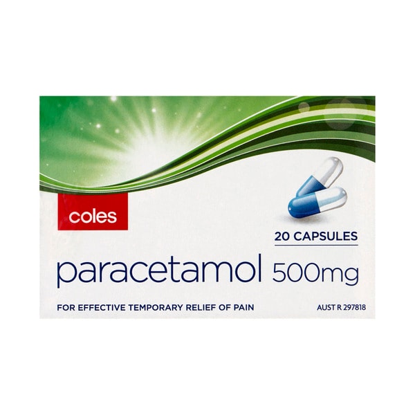 Coles Paracetamol Hard Gel Capsules | 20 pack