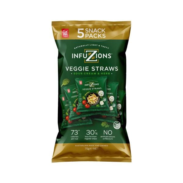 Majans Infuzions Veggie Straws Sc & Herbs 5X15g | 75g