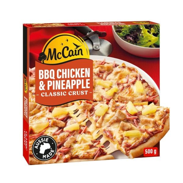 McCain Frozen BBQ Chicken & Pineapple Family Pizza | 500g