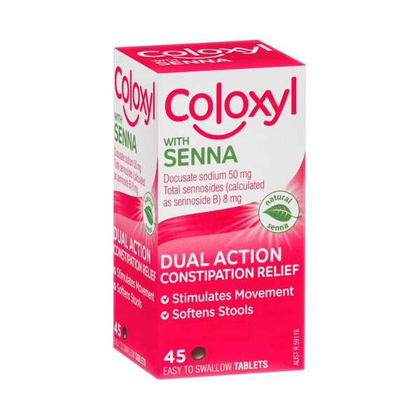 Coloxyl with Senna Softener Plus Laxative Tablets | 45 pack