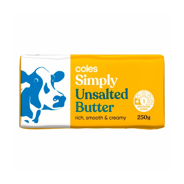 Coles Unsalted Butter | 250g