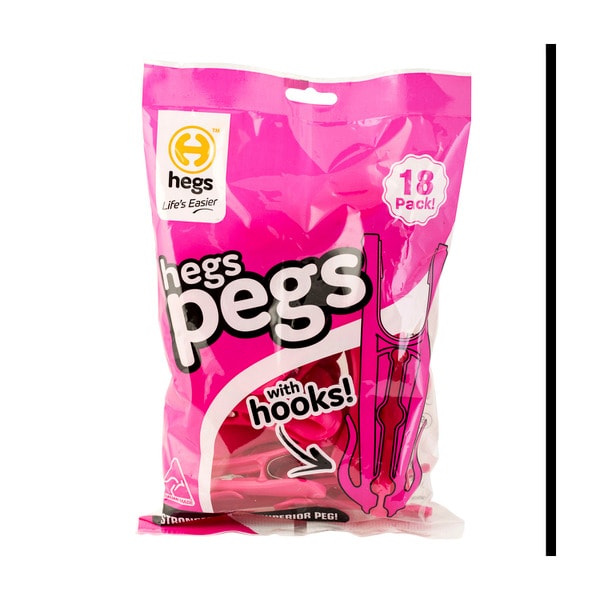 Hegs Pink Pegs | 18 pack