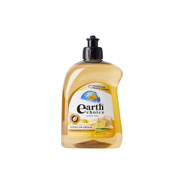 Earth Choice Dish Wash Concentrate Liquid Lemongrass & Ginger | 500mL