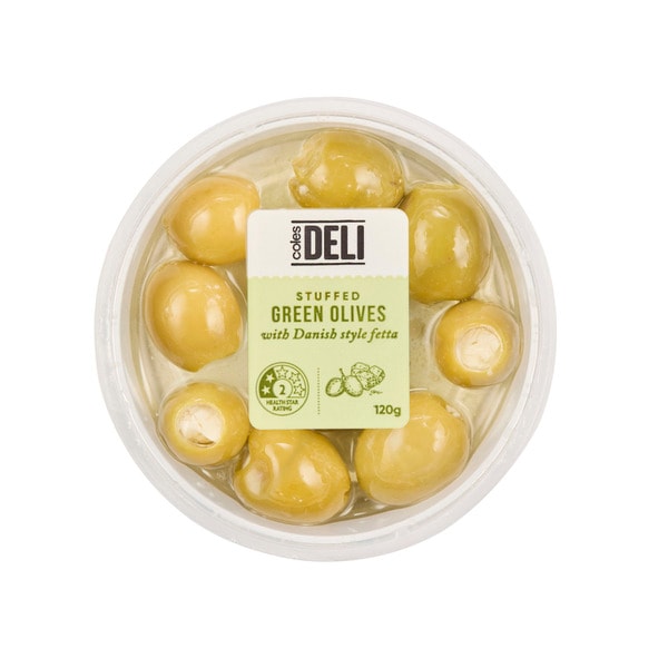 Coles Deli Express Green Olives & Danish Fetta | 120g