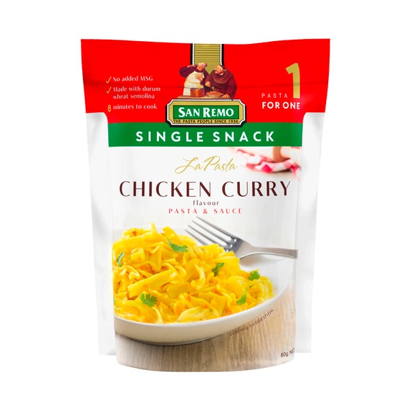 San Remo La Pasta Chicken Curry Flavour Pasta & Sauce | 80g