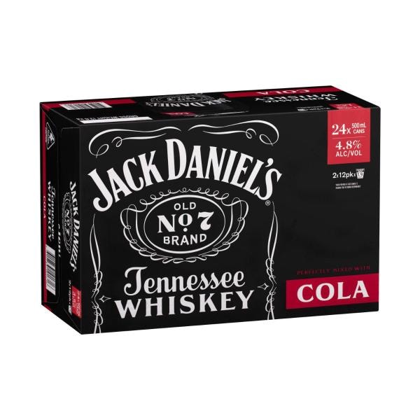 Jack Daniels Cola Tallie Can 500mL | 24 pack