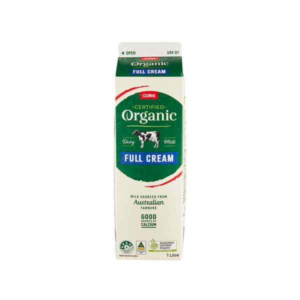 Coles Organic Full Cream Milk | 1L