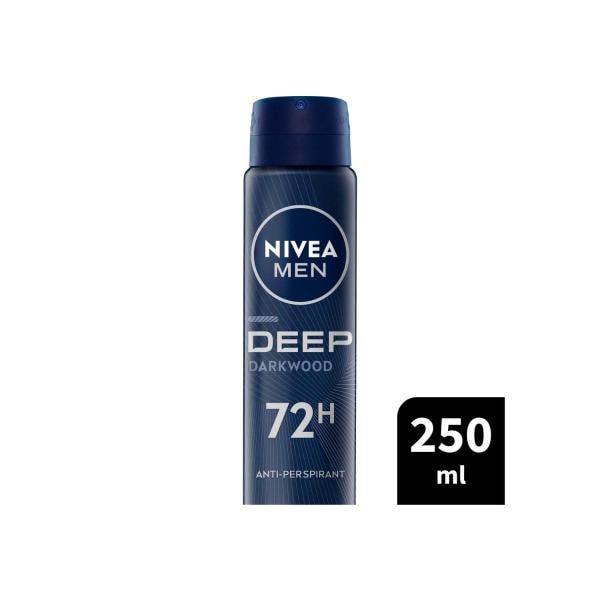 Nivea Men Deep Aerosol Antiperspirant Deodorant | 250mL