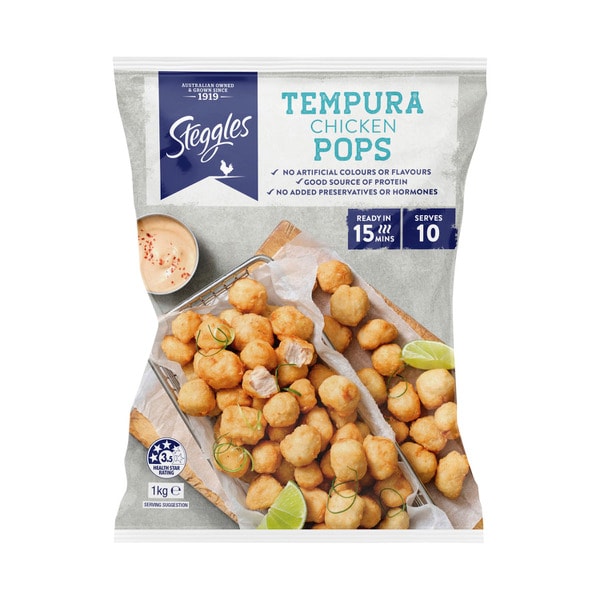 Steggles Frozen Tempura Chicken Breast Pops | 1kg