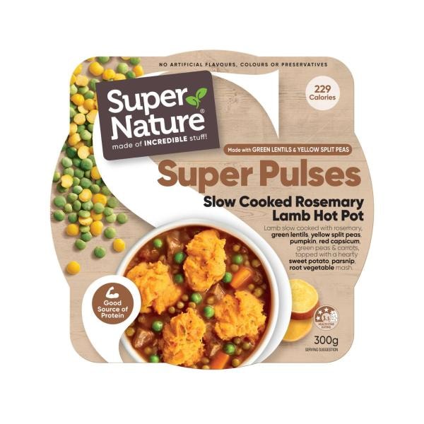 Super Nature Frozen Super Pulses Slow Cooked Rosemary Lamb Hot Pot | 300g