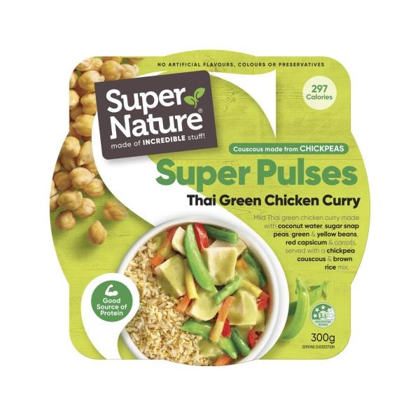 Super Nature Frozen Dairy Free Super Pulses Thai Green Chicken Curry | 300g
