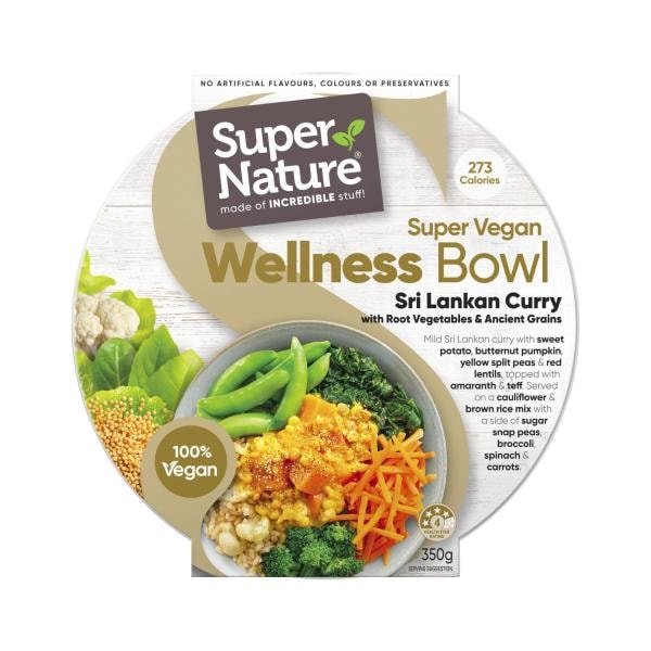 Super Nature Frozen Sri Lankan Root Vegetable And Ancient Grain Curry With Cauliflower And Brown Rice Mix Wellness Bowl | 350g