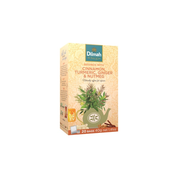 Dilmah Inspirations Rooibos Cinnamon Turmeric Ginger & Nutmeg Tea Bags | 20 pack