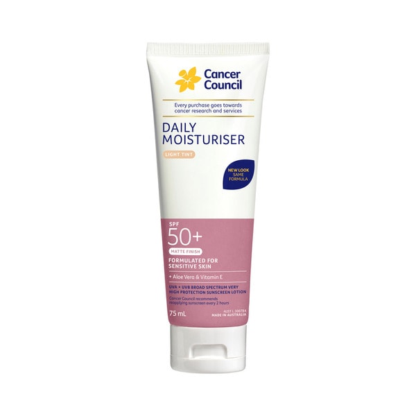Cancer Council SPF 50+ Face Day Wear Moisturiser Matte Light Tint | 75mL
