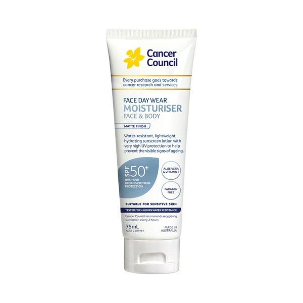 Cancer Council SPF 50+ Face Day Wear Moisturiser Matte Invisible | 75mL